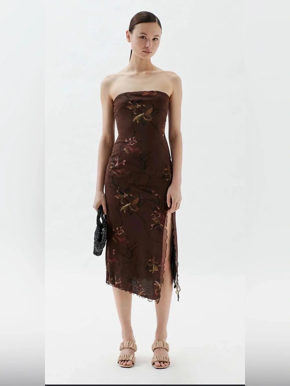 Urban Outfitters Samara Mesh Strapless Midi Dress Y2K Prom , size M